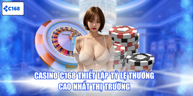 Casino C168 thiết lập tỷ lệ thưởng cao nhất thị trường